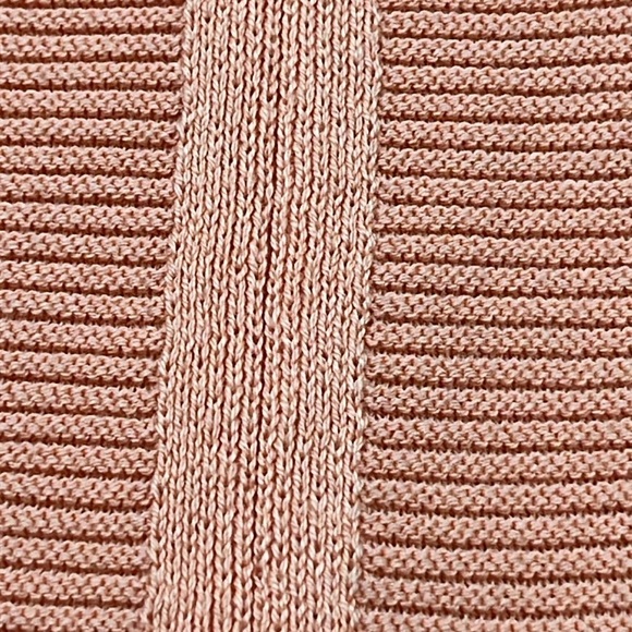 TALBOTS Coral/Peach Cotton Open Front Long Line 3 Button Cuff Knit Cardigan  MP - Picture 8 of 15